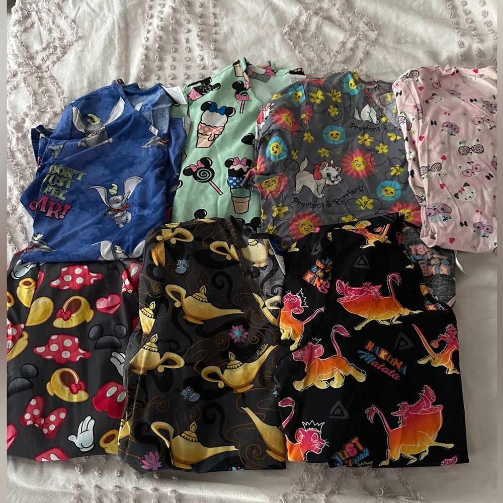 Small Disney Scrub Top Bundle